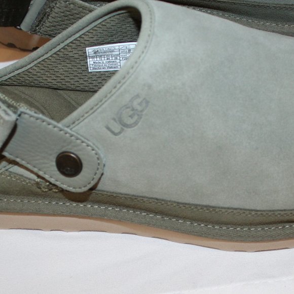 NIB UGG MEN\'S GOLDENCOAST SHADED CLOVER SUEDE CLOG SLIPPERS